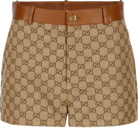 gucci leather shorts|gucci shorts women.